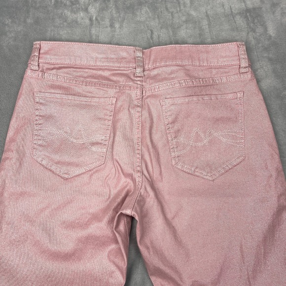 NY&C Jeans Womens 6 Metallic Pink Low Waist Low Rise Skinny Leg 5-Pocket Design - Picture 4 of 10